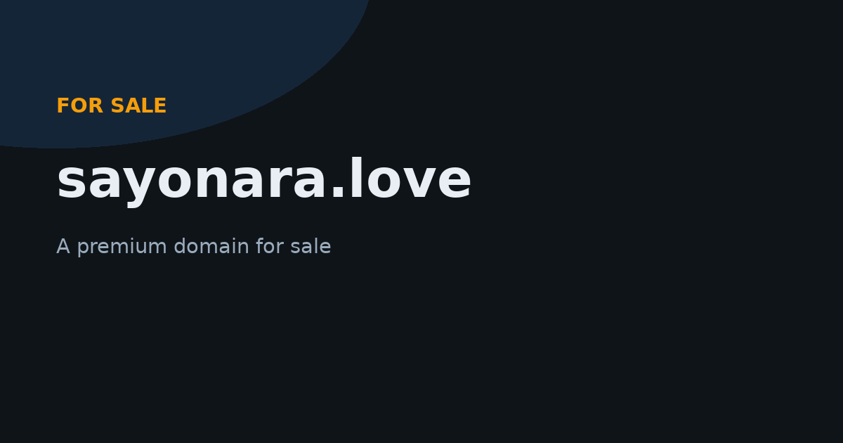 sayonara.love